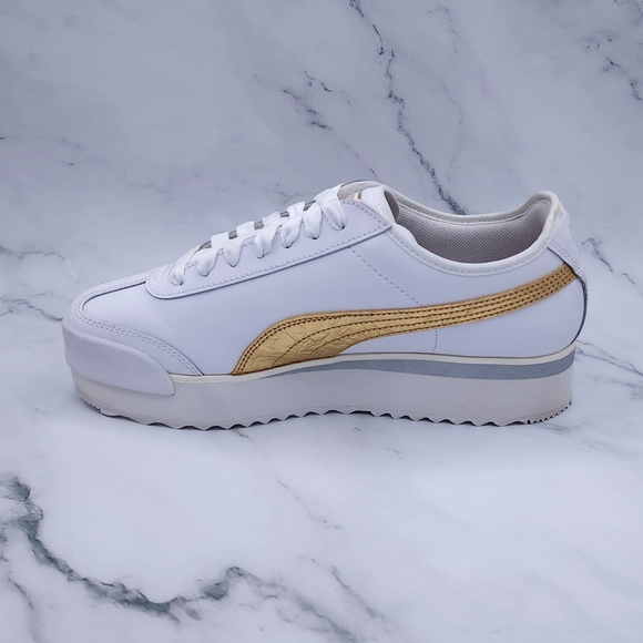 Puma - Roma Amor Women's Sneakers - White & Gold - US 9½ - Picture 10 of 13